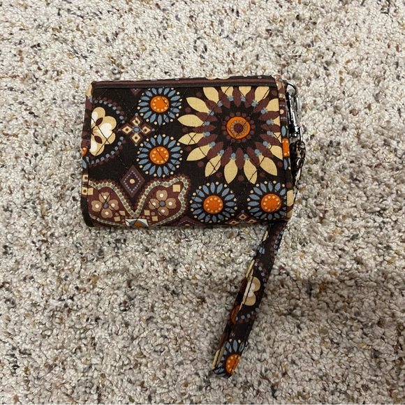 Vera Bradley wristlet wallet Canyon brown boho floral cottage core - Picture 2 of 9